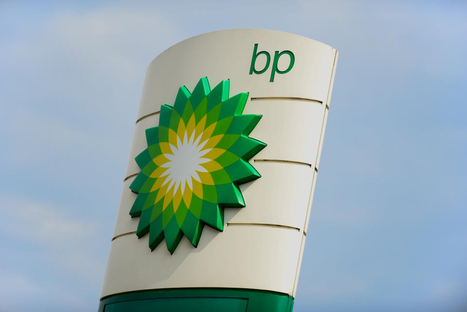 KRAKOW, POLAND - 2018/07/09: The Oil industry company BP logo seen in Krakow. (Photo by Omar Marques/SOPA Images/LightRocket via Getty Images)