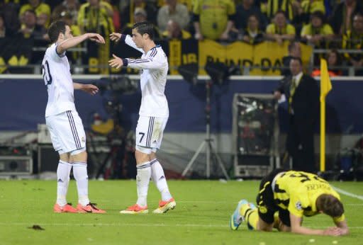 El Borussia Dortmund y el Real Madrid se ven las caras en el encuentro de ida de las semifinales de la Champions League en el Signal Iduna Park de Alemania. (AFP | John Macdougall)