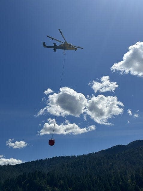 Air and ground crews are working on the Flat Fire, now at 47% containment.