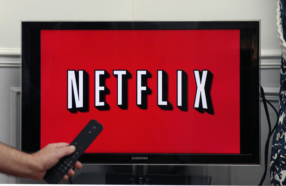 PARIS, FRANCE - FEBRUARY 13: In this photo illustration, the Netflix media service provider's logo is displayed on the screen of a television on February 13, 2019 in Paris, France. Netflix, the US giant of online video subscription, has more than 5 million subscribers in France, 4 and a half years after its arrival in France in September 2014, a spokesman for the company revealed on Wednesday. Netflix offers movies and TV series over the internet and now has 137 million subscribers worldwide. (Photo by Chesnot/Getty Images)