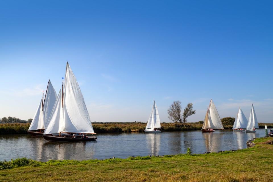 2) Yachts on the River Bure