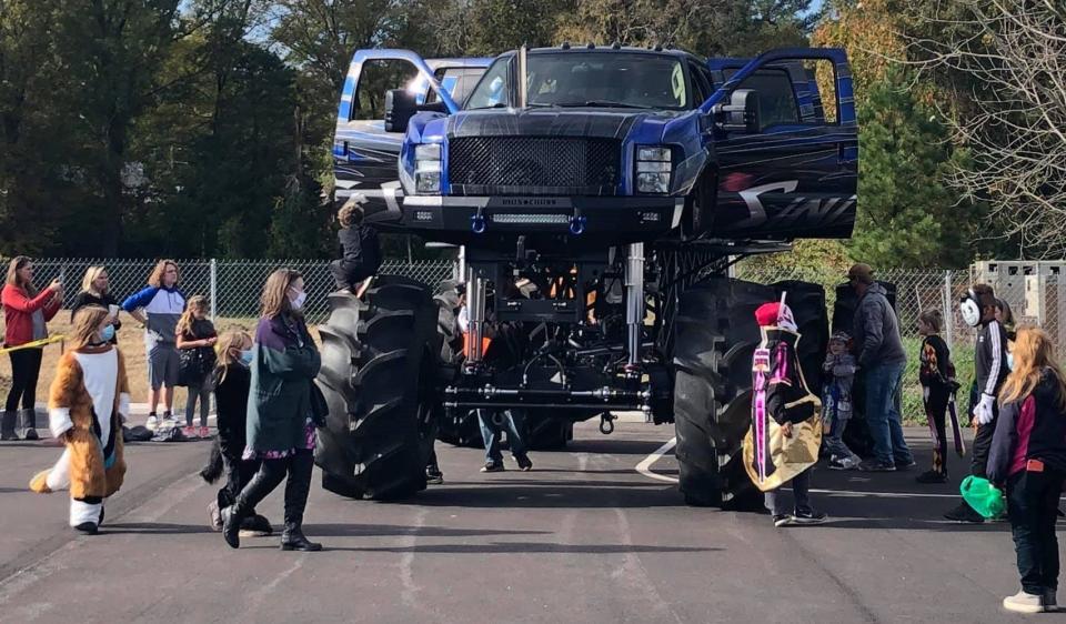 Families attend the 2020 Monster Truck Trunk-or-Treat presented by JW Electric and Keystone Grill at the Keystone Truck and Tractor Museum in Colonial Heights.