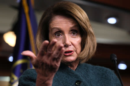 U.S. House Speaker Nancy Pelosi (D-CA) holds a news conference at the U.S. Capitol in Washington, U.S. January 10, 2019. REUTERS/Jonathan Ernst