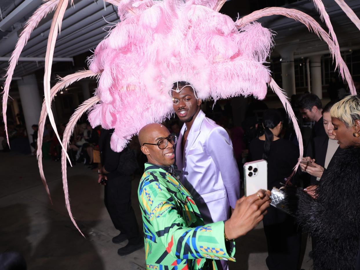 Lil Nas X at Christian Cowan's Fall/Winter 2023 runway show.