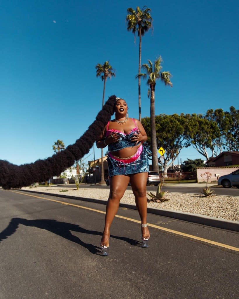 Lizzo’s Rapunzel Ponytail Is Made of 40 Extensions Instagram