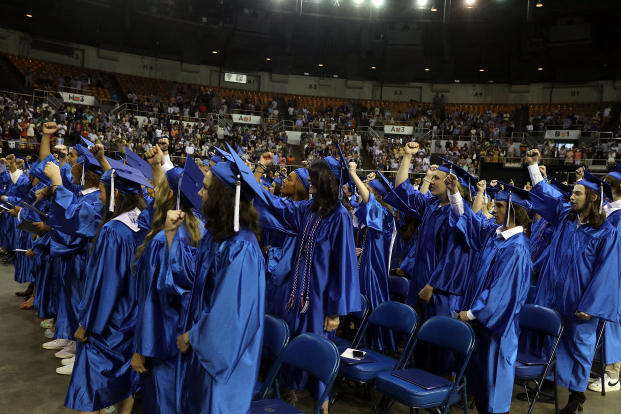 The Hume Fogg Magnet High School graduation ceremony takes place Thursday, May 19, 2022; Nashville, TN, USA;  Mandatory Credit: Alan Poizner-The Tennessean