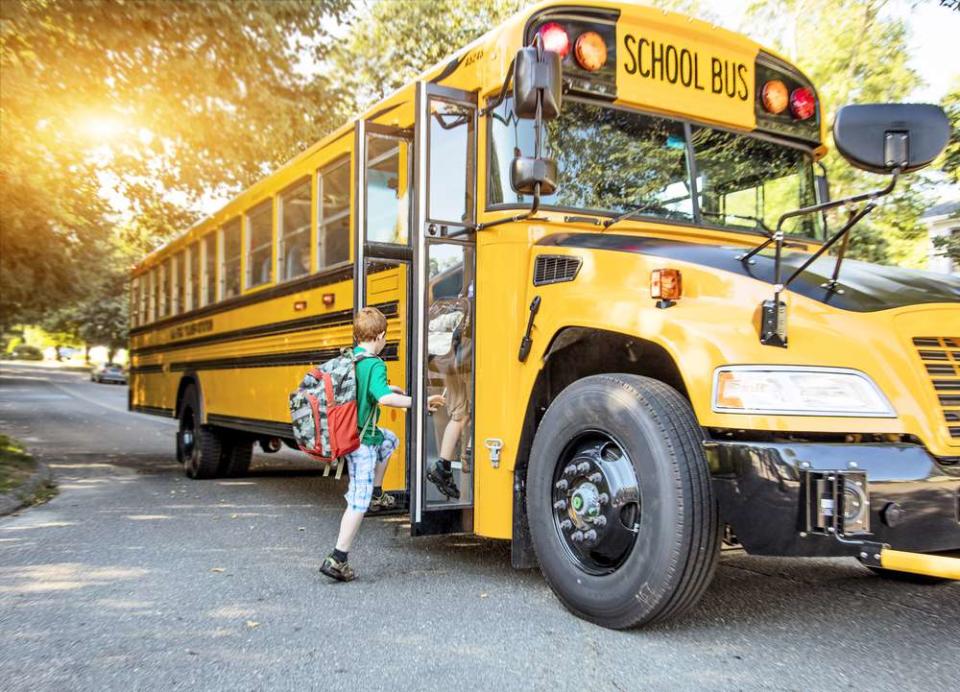 (Photo: Stuart Monk/Shutterstock) Many school districts have carefully organized bus schedules to get kids of all ages to their elementary, middle and high schools on time.