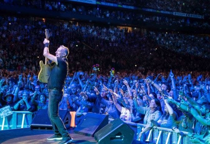 Bruce Springsteen at the E Street Band's May 15, 2023 concert in Paris.