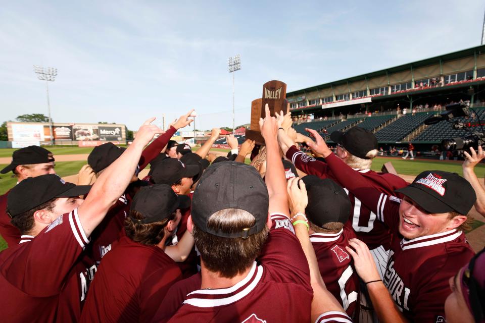 Images of Missouri State's game against Southern Illinois to win the MVC Championship at Hammons Field on May 29, 2022.