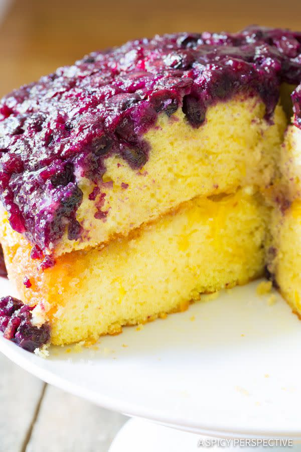 Orange Blueberry Upside-Down Cake