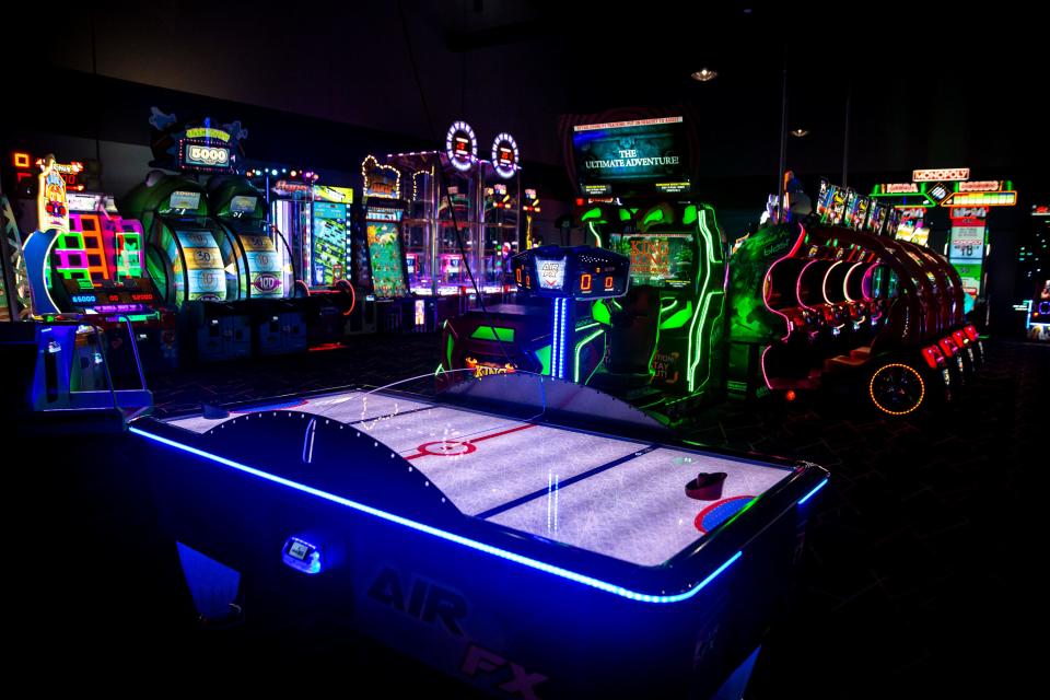 Inside the Spare Time arcade area, on Wednesday, Jan. 5, 2022, in West Des Moines. The arcade has a wide variety of games from all the classics to virtual reality.  