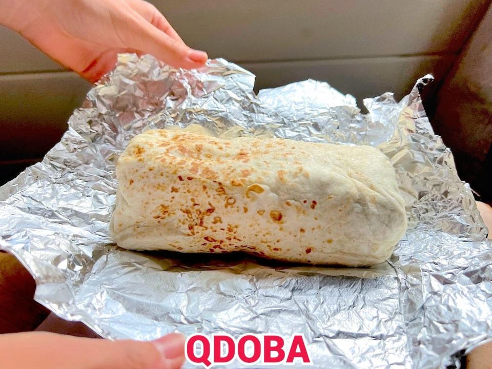 Qdoba's burrito was the most appealing of the three.