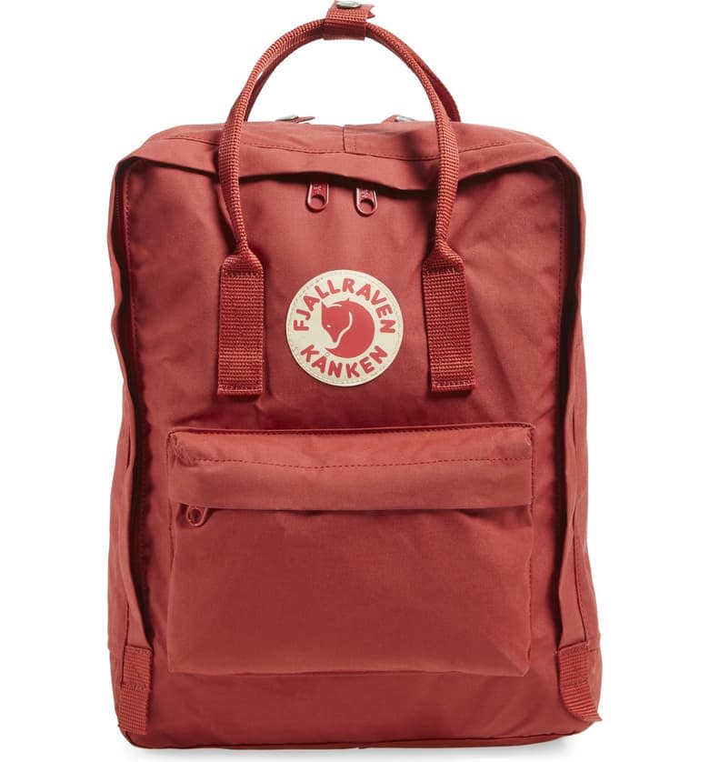 Fjällräven Kånken Water Resistant Backpack in deep red