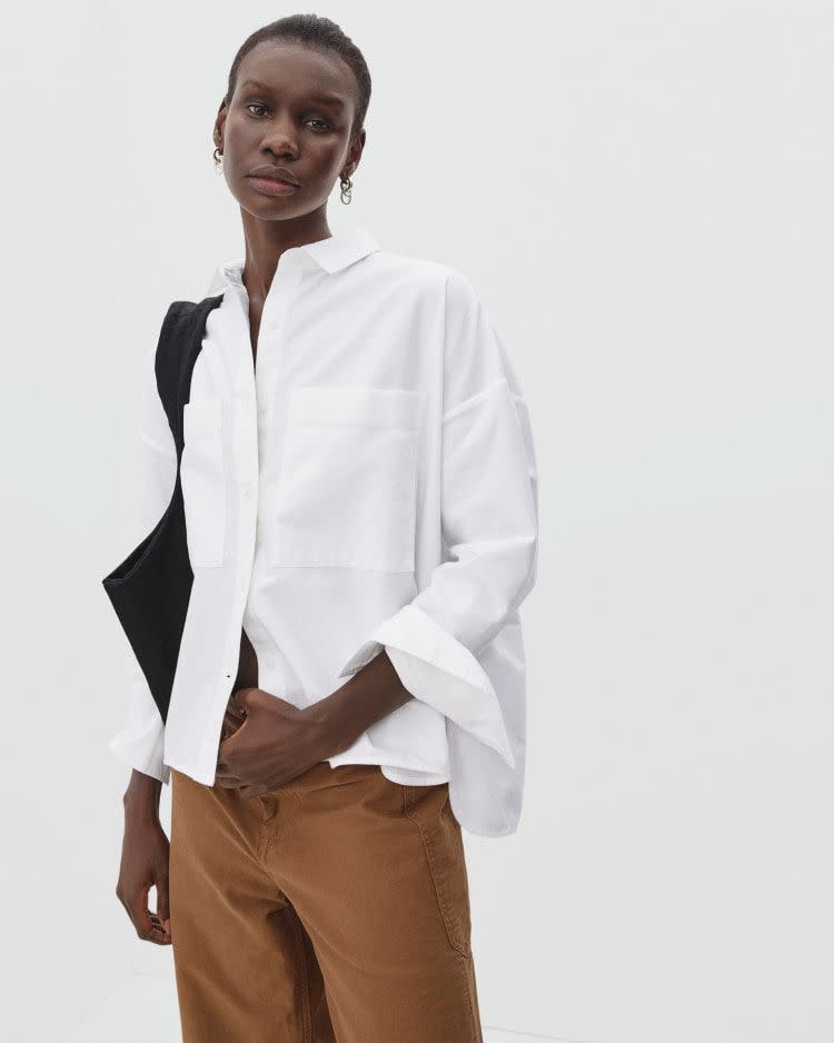 <p><a href="https://go.redirectingat.com?id=74968X1596630&url=https%3A%2F%2Fwww.everlane.com%2Fproducts%2Fwomens-boxy-oxford-white&sref=https%3A%2F%2Fwww.cosmopolitan.com%2Fstyle-beauty%2Ffashion%2Fa60386787%2Ftaylor-swift-tortured-poets-department-outfits%2F" rel="nofollow noopener" target="_blank" data-ylk="slk:Shop Now;elm:context_link;itc:0;sec:content-canvas" class="link ">Shop Now</a></p><p>The Boxy Oxford</p><p>everlane.com</p><p>$88.00</p>