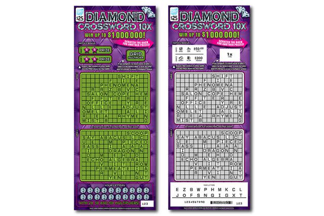 <p>Illinois Lottery</p> Diamond Crossword 10X from Illinois Lottery