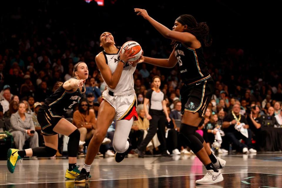 A’ja Wilson was named MVP of the WNBA finals after losing out on the regular-season award by a narrow margin.