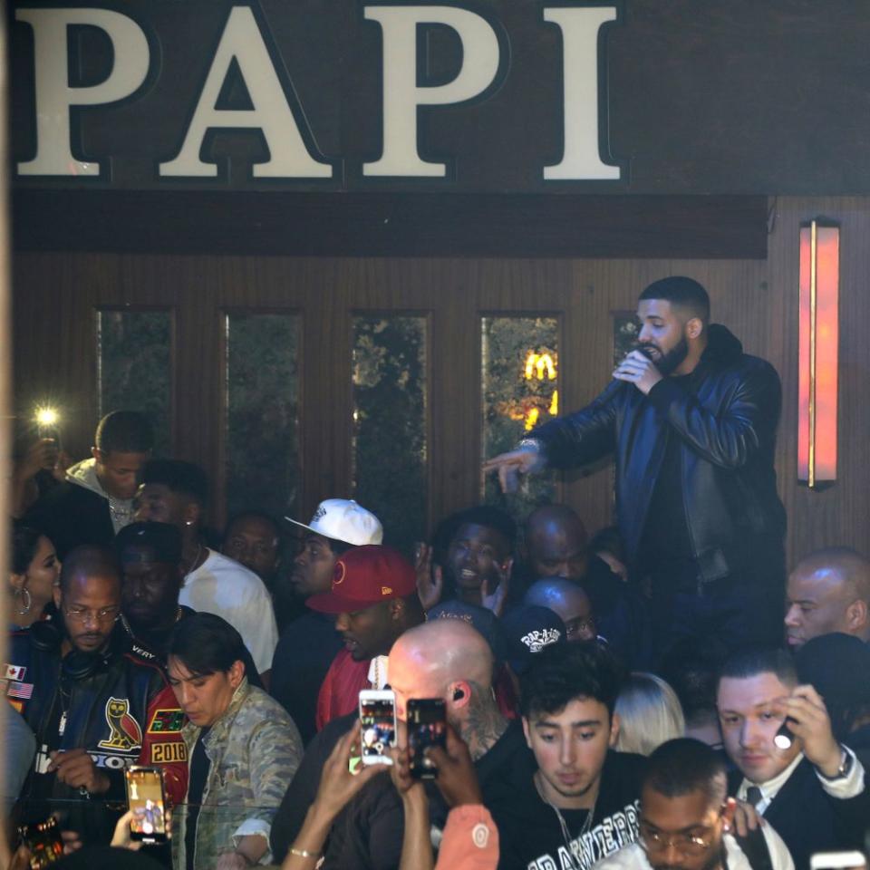 Drake at Poppy nightclub