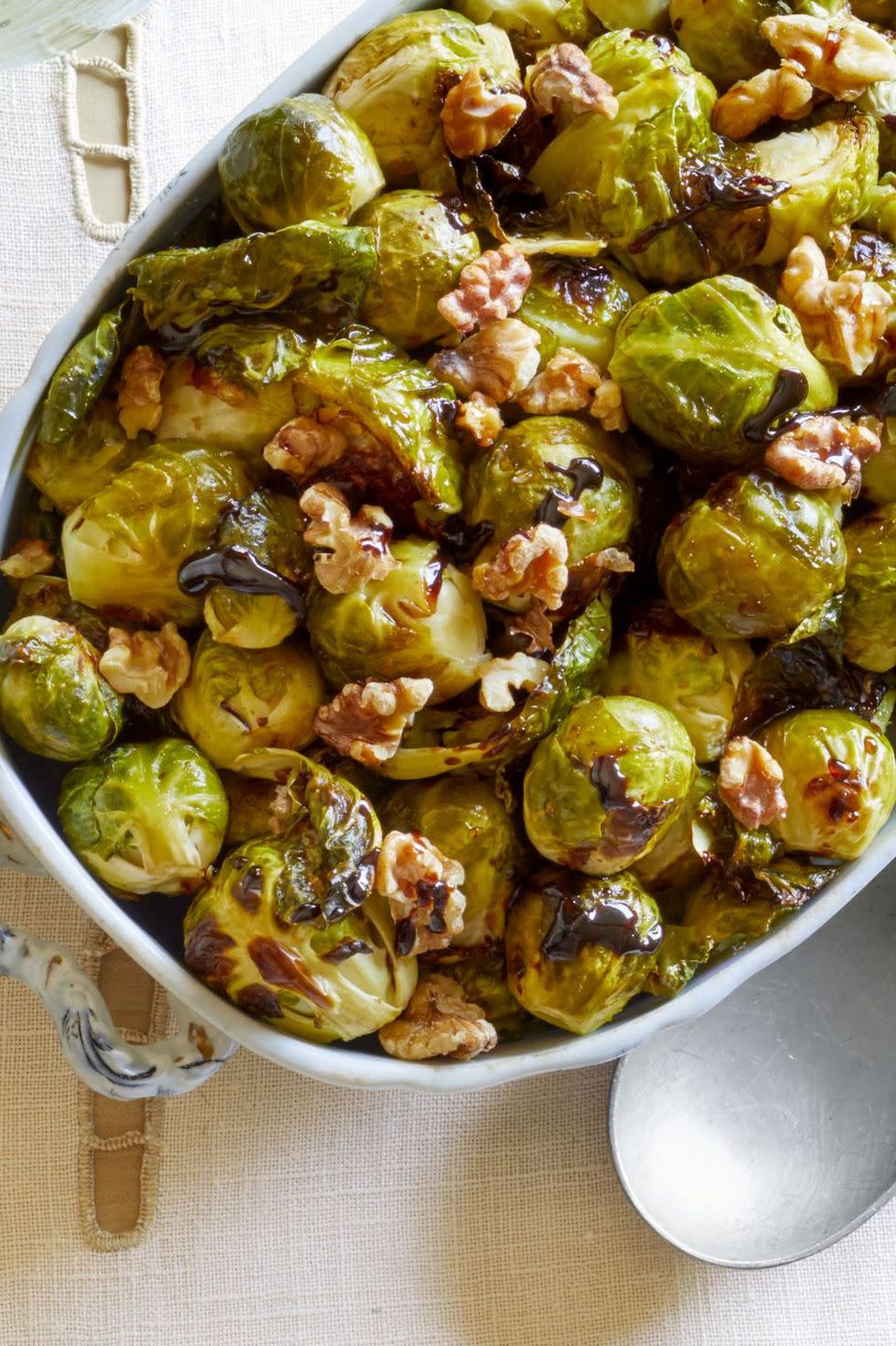 Brussels Sprouts with Balsamic Reduction and Walnuts