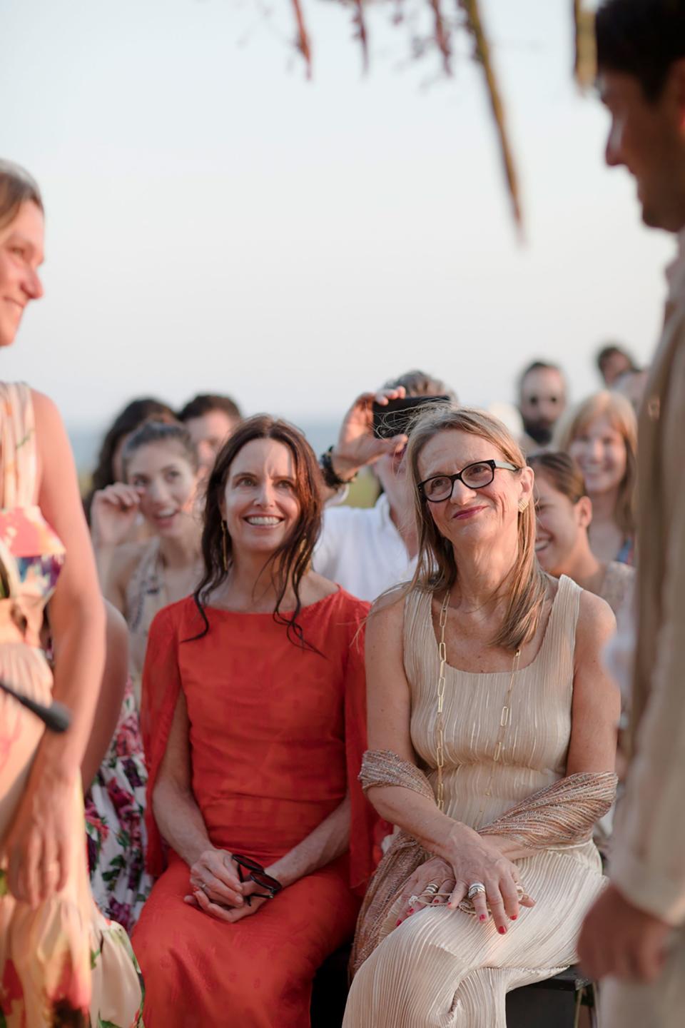 Carla Crane and Mimi Hurley sitting in the front row of our ceremony.