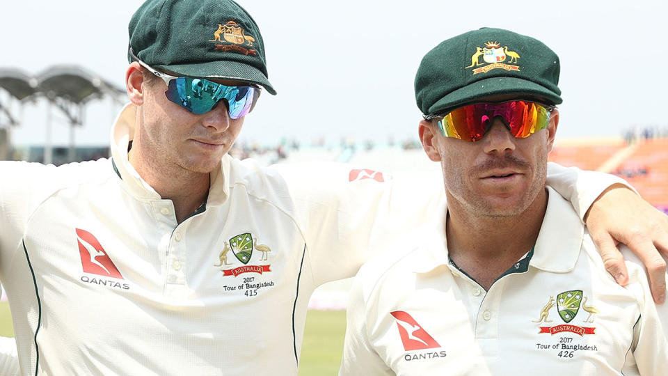 Steve Smith and David Warner. (Photo by Robert Cianflone/Getty Images)