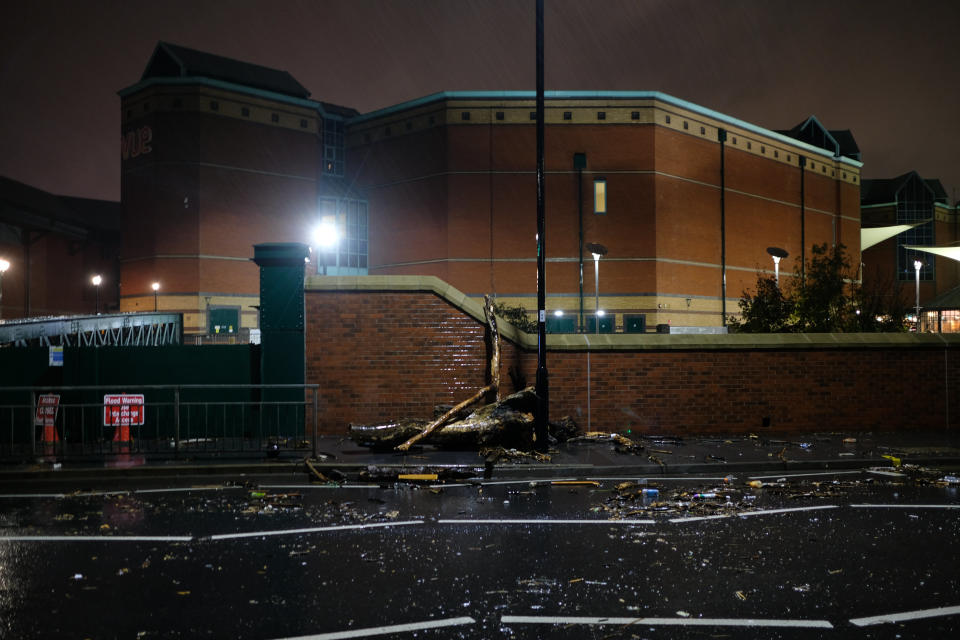 The Meadowhall shopping centre in Sheffield, South Yorkshire, last night. (SWNS)