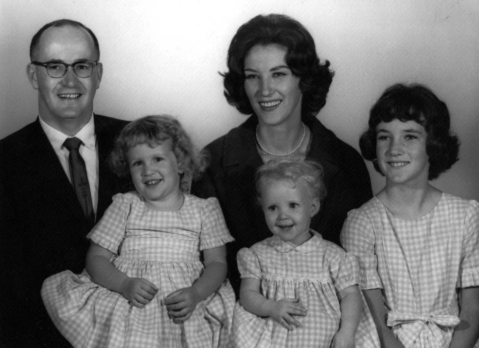 Linda, pictured front row left, was the middle child in her family of five. Her dad, Richard, was a machinist and they shared a special bond. Her mom,                  Barbara, was an artist and working seamstress. Linda's older sister, Cindy, says their mom sewed most of their clothes.  / Credit: Cindy Borgeson