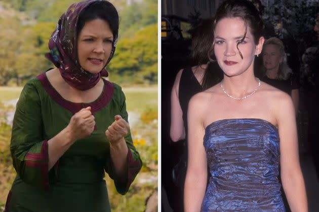 Dawn Bradfield in Irish Wish (left) and at the Tony Awards in 1999 (right)