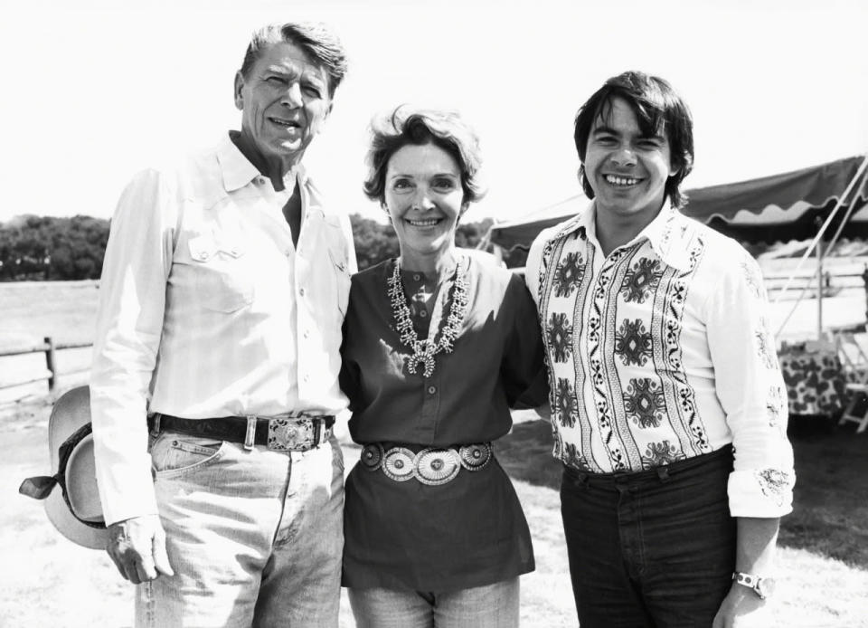 Nancy and Ronald Reagan at their ranch