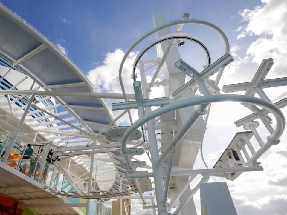 Icon of the Seas' Crown's Edge is elevated above Thrill Island.