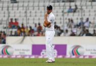 Cricket - Bangladesh v England - Second Test cricket match - Sher-e-Bangla Stadium, Dhaka, Bangladesh - 28/10/16. England's captain Alastair Cook stands on the filed. REUTERS/Mohammad Ponir Hossain