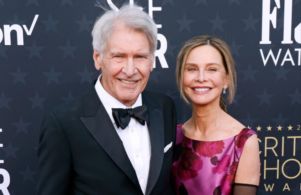 Harrison Ford and Calista Flockhart at the Critics Choice Awards credit:Bang Showbiz