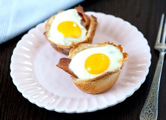 <strong>Get the <a href="http://steamykitchen.com/16983-bacon-egg-and-toast-cups.html" target="_hplink">Bacon, Egg and Toast Cups recipe</a> by Steamy Kitchen</strong>