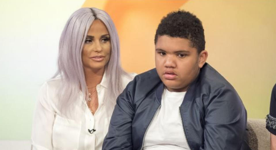 Katie’s son Harvey was threatened. Copyright: [ITV]