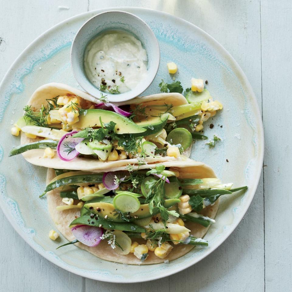 Day 13: Green-Market Tacos with Corn Crema