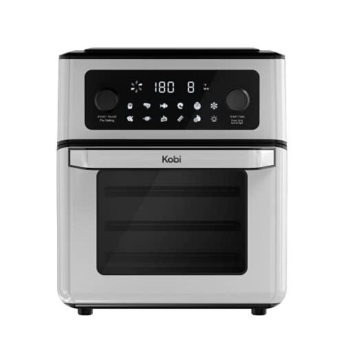 Kobi 12 Liter Electric Air Fryer 11-in-1 Air Fryer Oven with built-in Smart Cooking Programs, D…