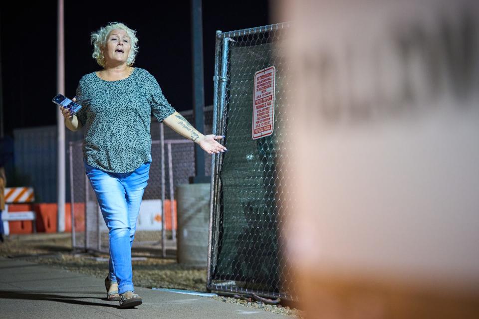 "I'm pleading the blood of Jesus over our nation," said Lesley Taylor as she walked up and down the sidewalk reciting prayers outside the Maricopa County Tabulation and Election Center on Nov. 8, 2022.