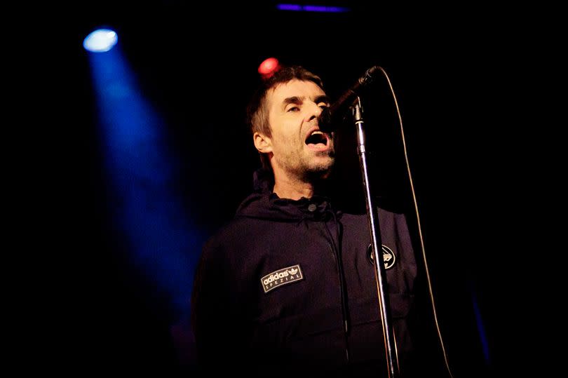 Liam Gallagher performs in Milan, Italy. (Photo by Sergione Infuso/Corbis via Getty Images)