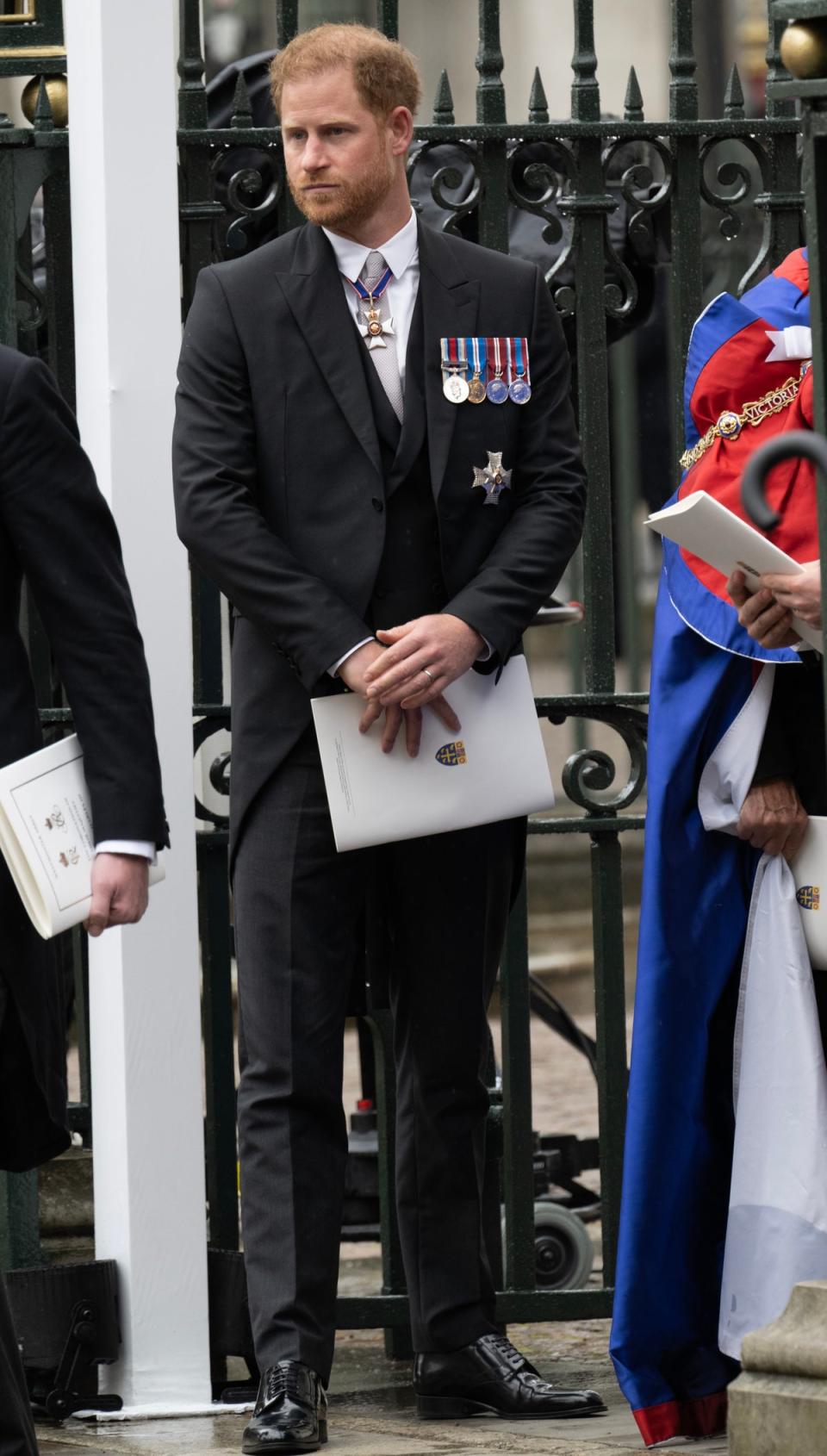 Prince Harry, Duke of Sussex attends the Coronation of King Charles III and Queen Camilla at Westminster Abbey on May 6, 2023 (Getty Images)