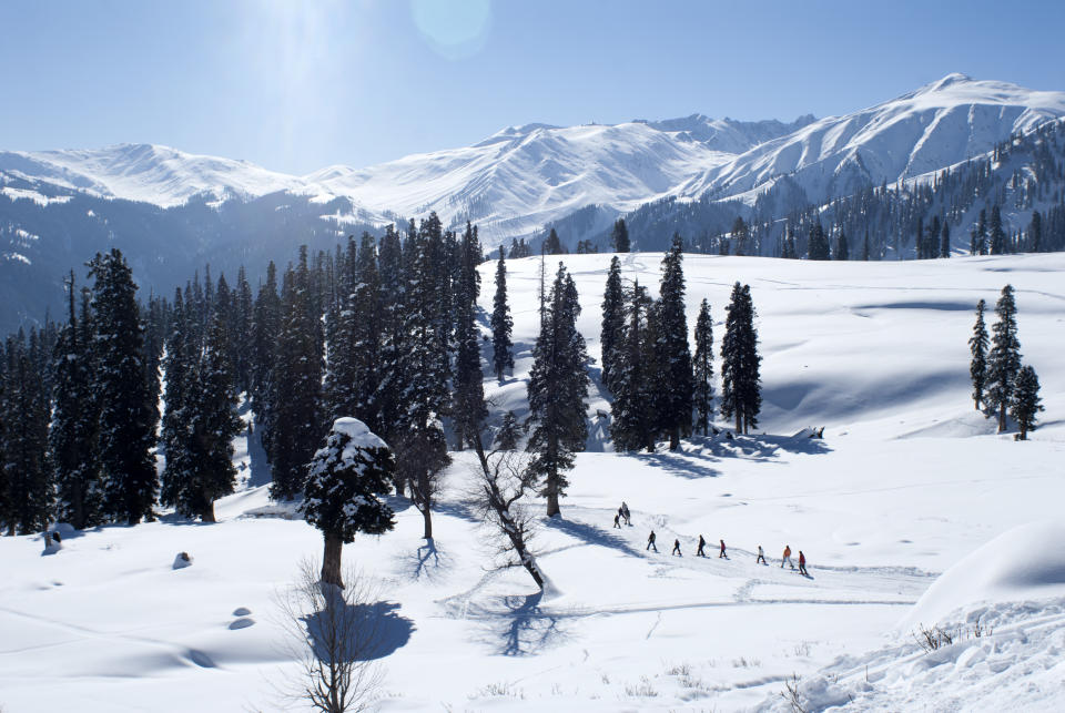 Beautiful Skiing Resort of Gulmarg in Kashmir - India