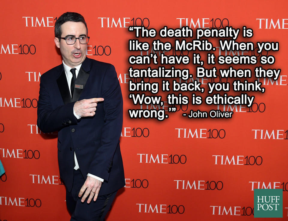 <a href="http://www.huffingtonpost.com/2014/05/05/john-oliver-death-penalty_n_5266266.html" target="_blank">"Last Week Tonight" May 2014</a>