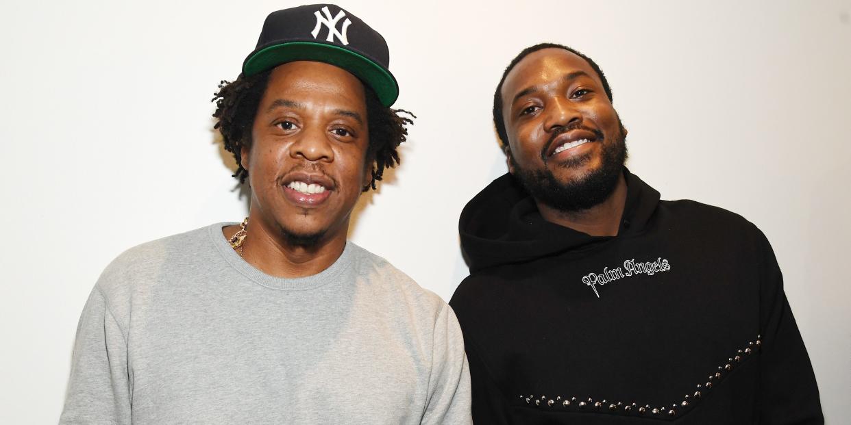 Jay-Z and Meek Mill pictured in 2019.