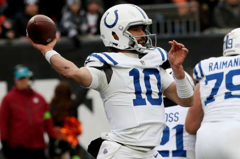 Indianapolis Colts quarterback Gardner Minshew is among my fantasy football targets for Week 16. File Photo by John Sommers II/UPI