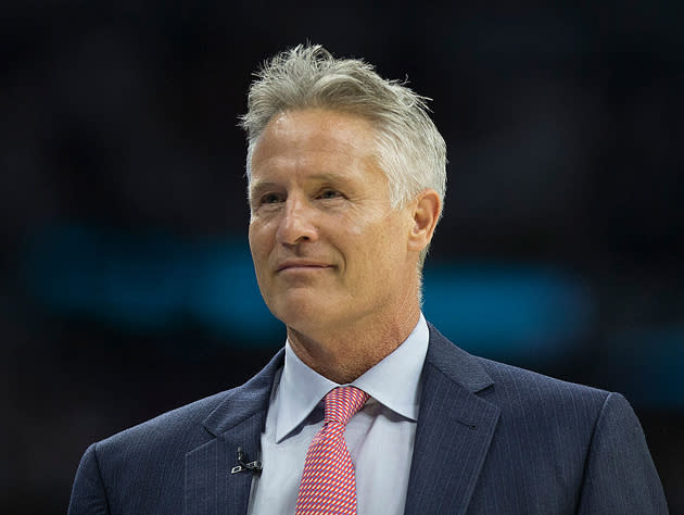 Brett Brown blinks at the future. (Getty Images)