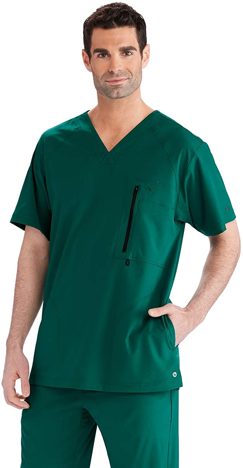 BARCO ONE 5-Pocket Reinforced V-neck scrub top, best men's scrubs