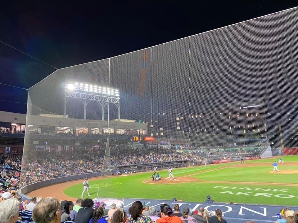 The Akron Rubber Ducks, a Minor League Baseball affiliate of the Cleveland Guardians, play their home games at Canal Park in downtown Akron.