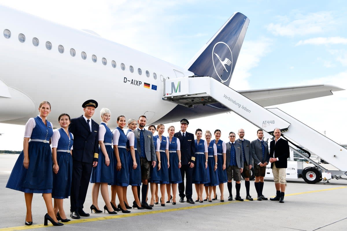 With Munich Oktoberfest comes the Lufthansa dirndl crew (Alex Tino Friedel ATF Pictures)