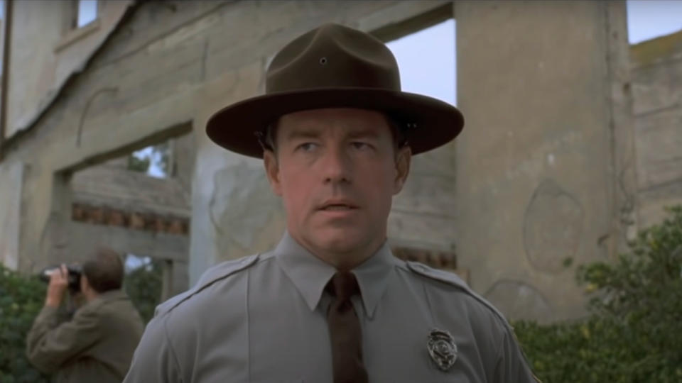 Phil Hartman introduces himself on Alcatraz island in So I Married An Axe Murderer.