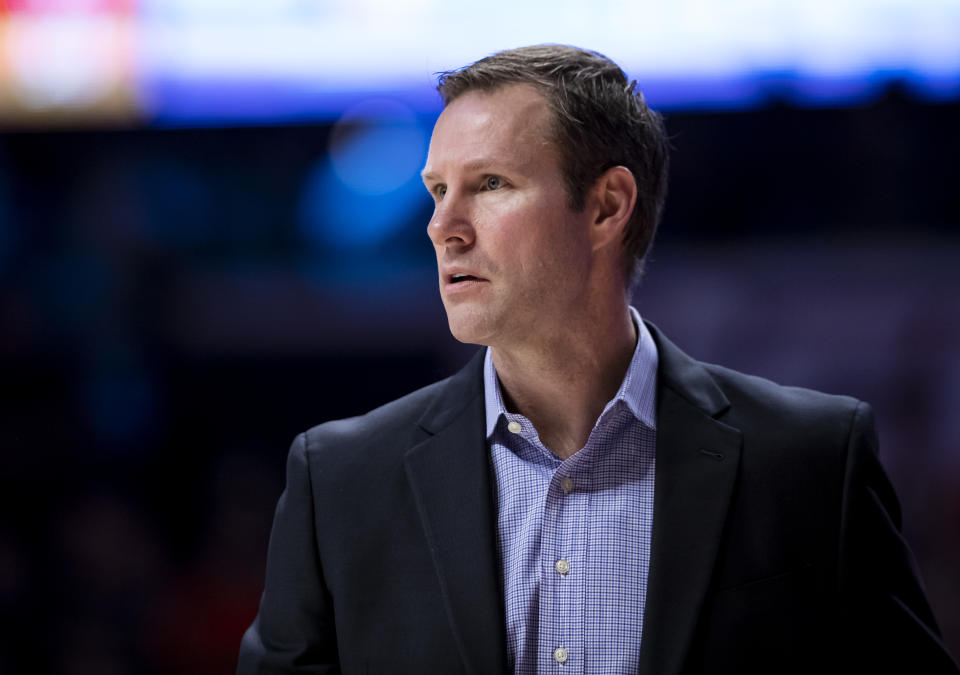 CHAMPAIGN, IL - FEBRUARY 24:  Head coach Fred Hoiberg of the Nebraska Cornhuskers is seen during the game against the Illinois Fighting Illini at State Farm Center on February 24, 2020 in Champaign, Illinois. (Photo by Michael Hickey/Getty Images)