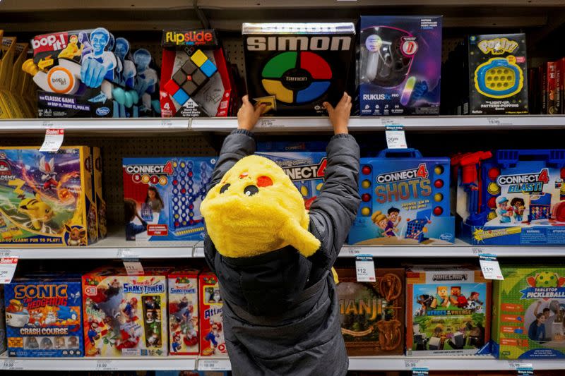 Shoppers converge in a Target store ahead of the Thanksgiving holiday