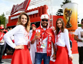 <p>A general view during the 2018 FIFA World Cup Russia group A match between Russia and Saudi Arabia at Luzhniki Stadium on June 14, 2018 in Moscow, Russia. (Photo by Claudio Villa – FIFA/FIFA via Getty Images) </p>